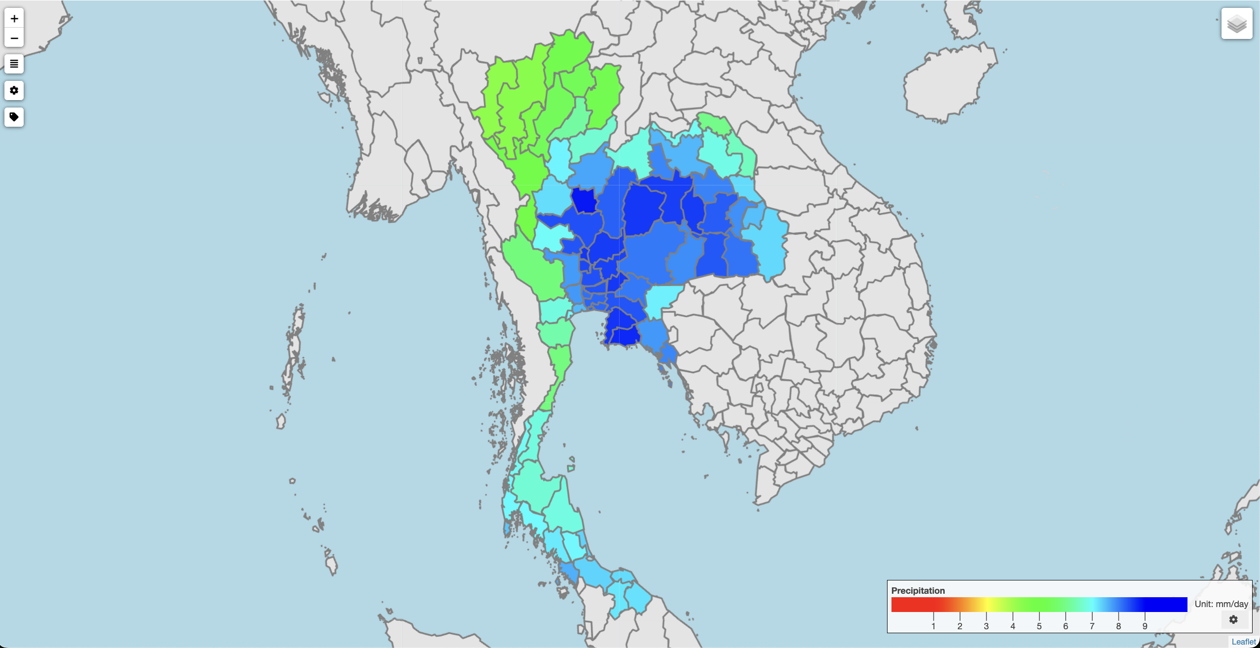 Temperature anomaly map viewer